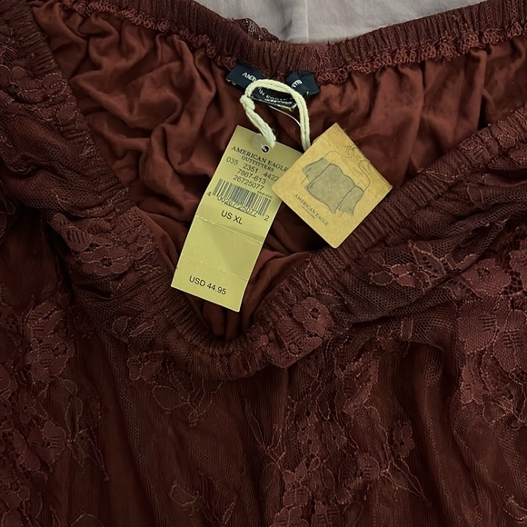 American Eagle 🦅 Outfitters Lace Off Shoulder Top - Picture 3 of 3